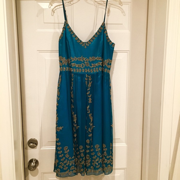 Adrianna Papell Dresses & Skirts - New WO Tags Adrianna Papell Beaded Turquoise Dress